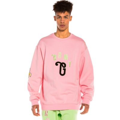 Sudadera GRIMEY cuello redondo Unisex Grimey "Jungle Punch" Crewneck - Pink Ref. GSW529-PNK rosa logo pecho