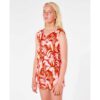 Pelele corto RIP CURL mono playa niña tirantes Sun Rays Romper Red Ref. JDRAR9 rojo/blanco flores tropical