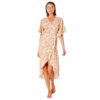 Vestido RIP CURL midi para mujer Lunar Tides Nude Ref. GDRMH9 rosa palo flores