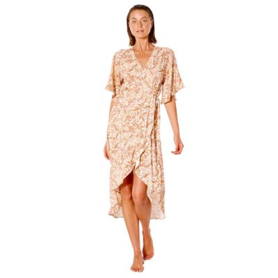 Vestido RIP CURL midi para mujer Lunar Tides Nude Ref. GDRMH9 rosa palo flores