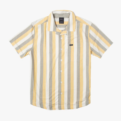 Camisa RVCA Manga Corta Hombre DUSK CAMP VINTAGE GOLD Ref. C1SHSCRVP2 rayas colores pastel