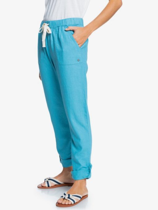 Pantalón ROXY cargo de lino para Mujer On The Seashore VINEYARD GREEN (bkso) Ref. ERJNP03294 azul