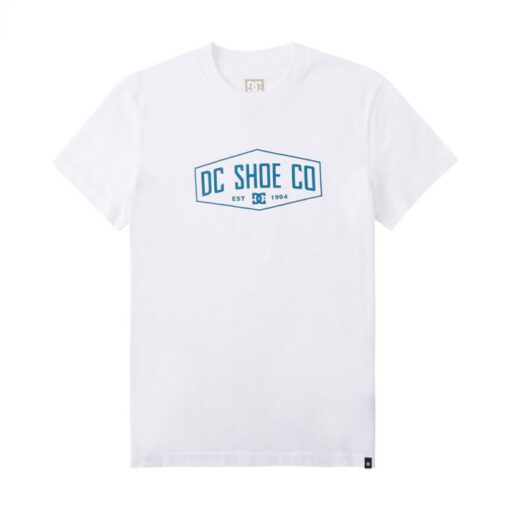 Camiseta DC Shoes manga corta básica para hombre Promotees Filled Out Tss ref.EDYZT04228 blanca logo pecho azul