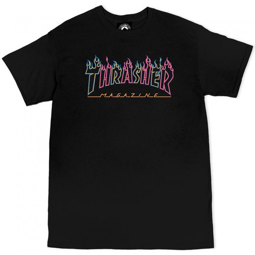 Camiseta THRASHER Hombre manga corta negra