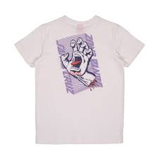 Camiseta SANTA CRUZ manga corta niño Youth split strip hand t-shirt Ref. SCA-YTE-1182 white-blanco