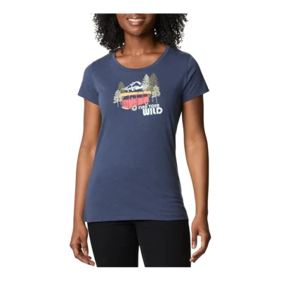 Camiseta COLUMBIA manga corta para mujer DAISY DAYS GRAPHIC ref 1934592470 NOCTURNAL HEATHER/VAN LIFE azul