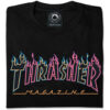 Camiseta THRASHER Hombre manga corta double flame (neon) T-Shirt Ref. TSR-145092 black -negra y fluo