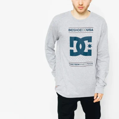 Camiseta DC Shoes manga larga para hombre ABOUT PROGRESS LS Ref.EDYZT03718 KNFH-gris claro