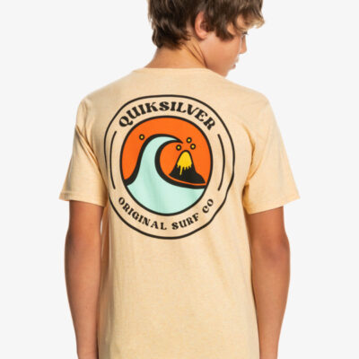 Camiseta QUIKSILVER manga corta niño surfera Closed Bubble Ref. EQBZT04440 (NEWH) NARANJA logo espalda