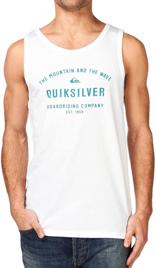 Camiseta QUIKSILVER surfera tirantes para hombre Organic singlet (wbb0) Ref. EQYZT00047 blanca logo pecho