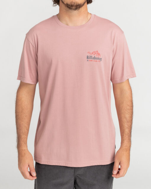Camiseta BILLABONG para hombre manga corta surfera lounge SS dusty pink Ref. c1ss30 rosa claro