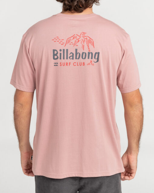 Camiseta BILLABONG para hombre manga corta surfera lounge SS dusty pink Ref. c1ss30 rosa claro