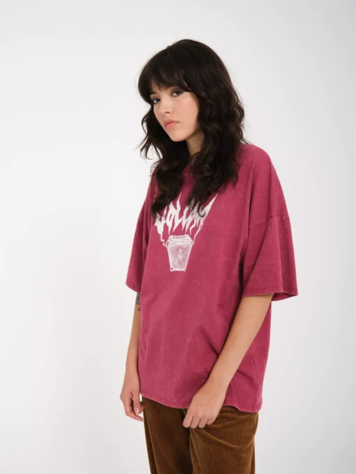 Camiseta corta VOLCOM Mujer manga corta ref-B3532313_(WNE) VOLTRIP TEE Rosa intenso