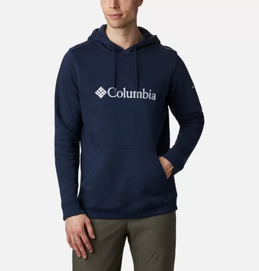 Sudadera COLUMBIA con capucha y logotipo pecho para hombre CSC Basic Logo™ II Ref. 1681664468 azul marino logo blanco