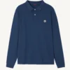 Polo manga larga Jott de Hombre ARCACHON BASIC Justoverthetop Ref. FW22MPOL11-124 -Bleu abysse color azul