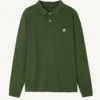 Polo manga larga Jott de Hombre ARCACHON BASIC Justoverthetop Ref. FW22MPOL11 - 255- army color verde
