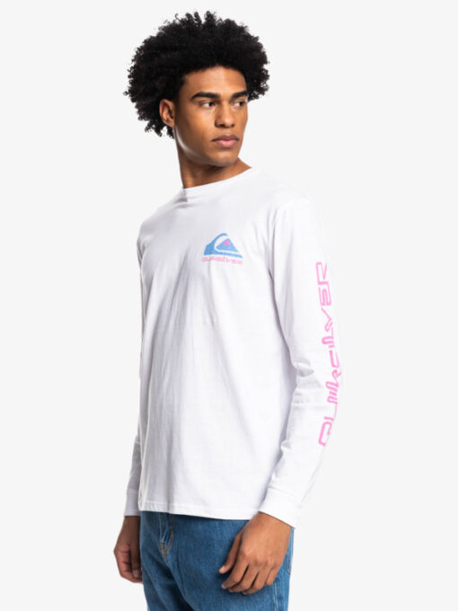 Camiseta QUIKSILVER hombre manga larga Omni Logo Classic Long Sleeve T-Shirt for Men Ref. EQYZT07051 blanca básica
