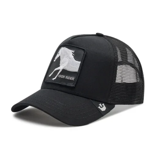 Gorra animales GOORIN BROS Ajustable y rejilla RIDE HIGH ONE SIZE BLACK caballo blanco