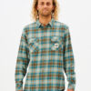 Camisa RIP CURL de Manga Larga franela Hombre Salt Water Culture Mint Ref. 009MSH cuadros verde