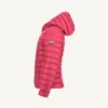 Chaqueta con capucha Jott de plumas pato Niña 331 CHERRY PINK CARLA Justoverthetop -ROJO