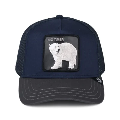 Gorra Animales GOORIN BROS Gorilla ajustable y rejilla ICEBERG azul marino/navy blue oso polar big timer