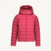 Chaqueta con capucha Jott de plumas pato Niña 331 CHERRY PINK CARLA Justoverthetop -ROJO