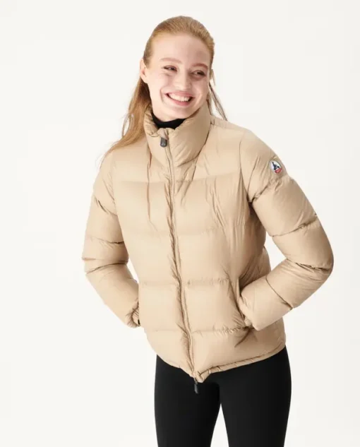 Chaqueta capucha pelo Jott de plumas pato Mujer Cardiff GRAN FRÍO FW22WJAC31 - 804 Beige Justoverthetop beig arena