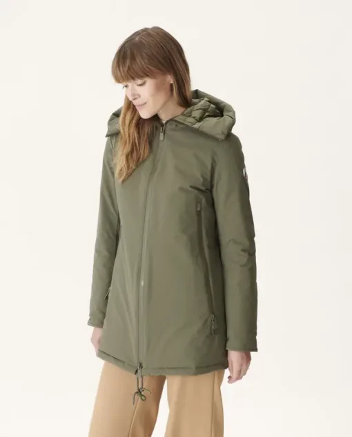 Chaqueta JOTT SIBERIE de plumas con capucha para mujer GRAN FRÍO FW22WJAC17 -255 army Justoverthetop verde