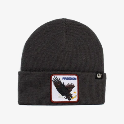 Gorro animales GOORIN BROS punto águila eagle TOASTY FREEDOM Charcoal gris