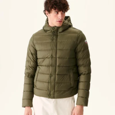 Chaqueta Jott de plumas pato JORGE Hombre con capucha SS23MDOW10 - 255 Army Justoverthetop verde caqui