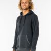 Suéter de hombre con capucha Crescent black marled Ref. CSWAE9 negra