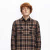 Camisa chaqueta HYDROPONIC de Manga Larga franela Hombre SIMON BLACK-BROWN CHECK Ref. 22525-01 cuadros