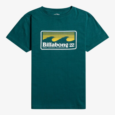 Camiseta BILLABONG surfera manga corta niño Swell ss boy REAL TEAL (5121) Ref.  F2SS01BIF2 verde logo pecho