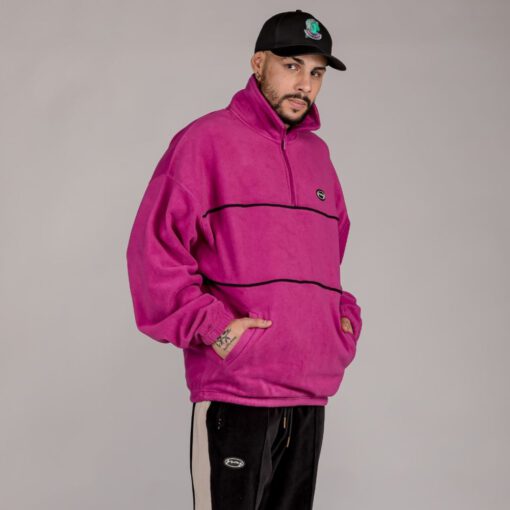 Sudadera GRIMEY UNISEX Grimey Dulce Polar "IAM POLAR" High Neck - Fucshia Ref. GNSW543 FUCSHIA