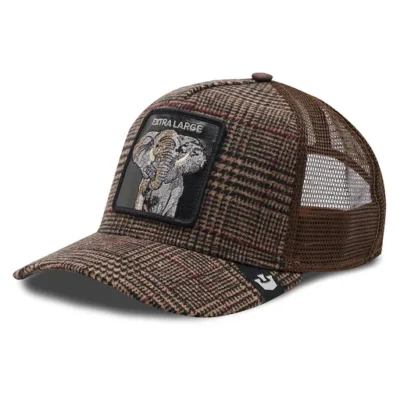 Gorra Animales GOORIN BROS rejilla y ajustable IN THE ROOM color BROWN -cuadro ingles marrón