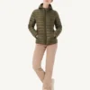 Chaqueta con capucha Jott de plumas pato Mujer P000WDOW01 - 255 Army CLOE BASIC Justoverthetop verde militar