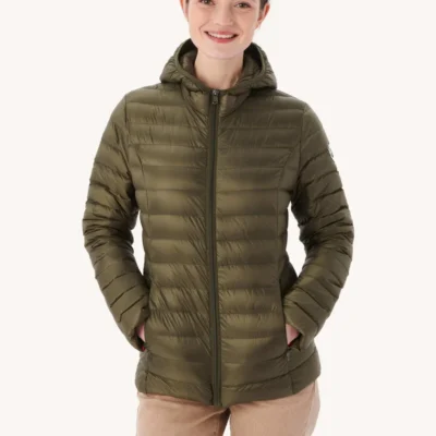 Chaqueta con capucha Jott de plumas pato Mujer P000WDOW01 - 255 Army CLOE BASIC Justoverthetop verde militar