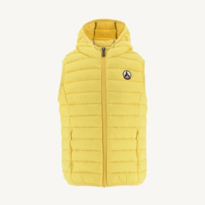 Chaleco capucha Jott de plumas pato Niño 627 SOFT YELLOW DJAM BÁSICO Justoverthetop Color Amarillo claro