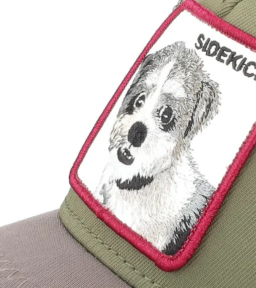 Gorra Animales GOORIN BROS rejilla y ajustable FOWLER´S FAVORITE SIDEKICK -perrito color olive -verde