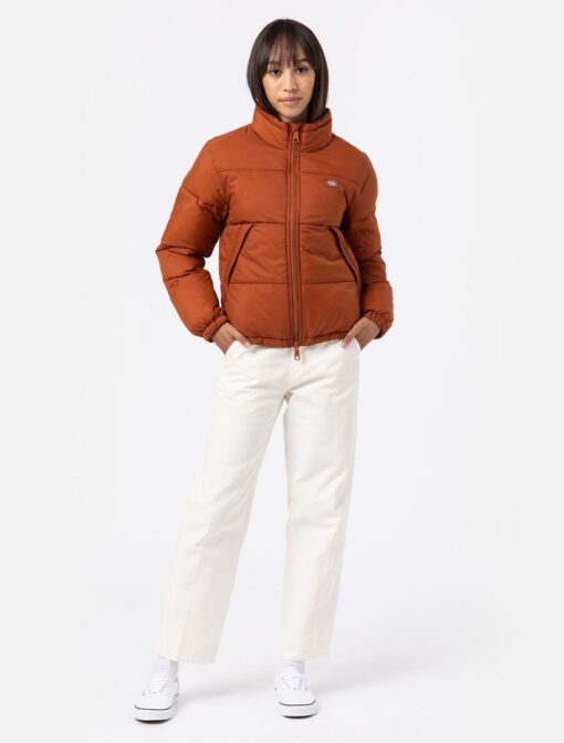 Chaqueta DICKIES acolchada invierno para mujer clásica Alanta Ref. DK0A4XP3IEX1 COLOR IEX-MARRON TEJA