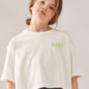 Camiseta ROXY niña manga corta oversize de corte cuadrado Call You Mine Snow White (wbk0) Ref. ERGZT03972 blanca