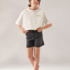 Camiseta ROXY niña manga corta oversize de corte cuadrado Call You Mine Snow White (wbk0) Ref. ERGZT03972 blanca