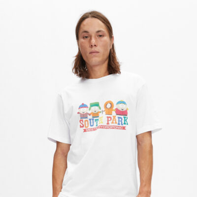 Camiseta HYDROPONIC hombre divertida manga corta SOUTH PARK SP CREW SS Ref. 22021-01 WHITE -BLANCO