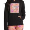 Sudadera VANS niña con capucha ROSE CAMO BOX HOODIE BLACK ref-VN000403 negro