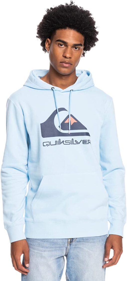 Sudadera Quiksilver Hombre casual con capucha Big Logo ALMOND CREAM (bfa0) Ref. EQYFT04450 azul claro