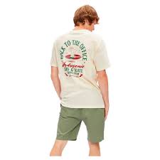 Camiseta Hombre HYDROPONIC manga corta OFFICE SS REF-22007 01 CREAM -CREMA