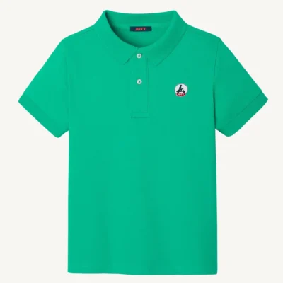 Polo manga corta Jott de Niño y Niña SALVADOR SS23KPOL10 - 243 Poppy green Justoverthetop verde amapola