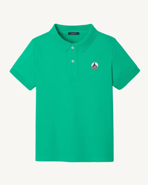 Polo manga corta Jott de Niño y Niña SALVADOR SS23KPOL10 - 243 Poppy green Justoverthetop verde amapola