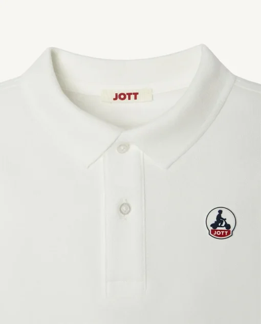 Polo manga corta Jott de Niño y Niña SALVADOR SS23KPOL10 - 901 Blanc BASIC Justoverthetop Blanco