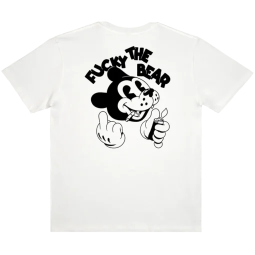Camiseta THE DUDES manga corta para hombre FUCKY OFF WHITE Ref.1008529 SPRING 23 blanca